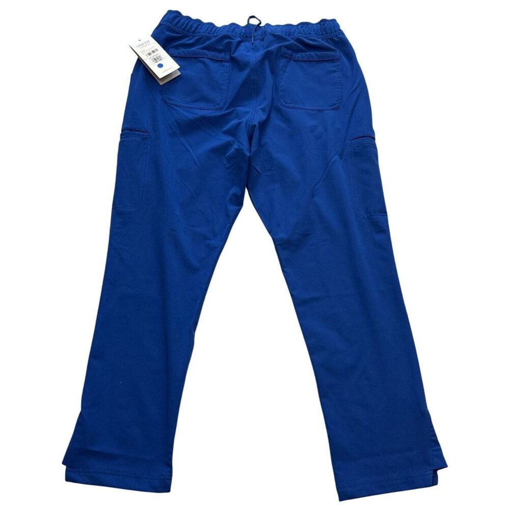 Cherokee Euphoria MidRise Tapered Leg Royal Blue Medical Scrub Pants L NWT - Picture 7 of 7